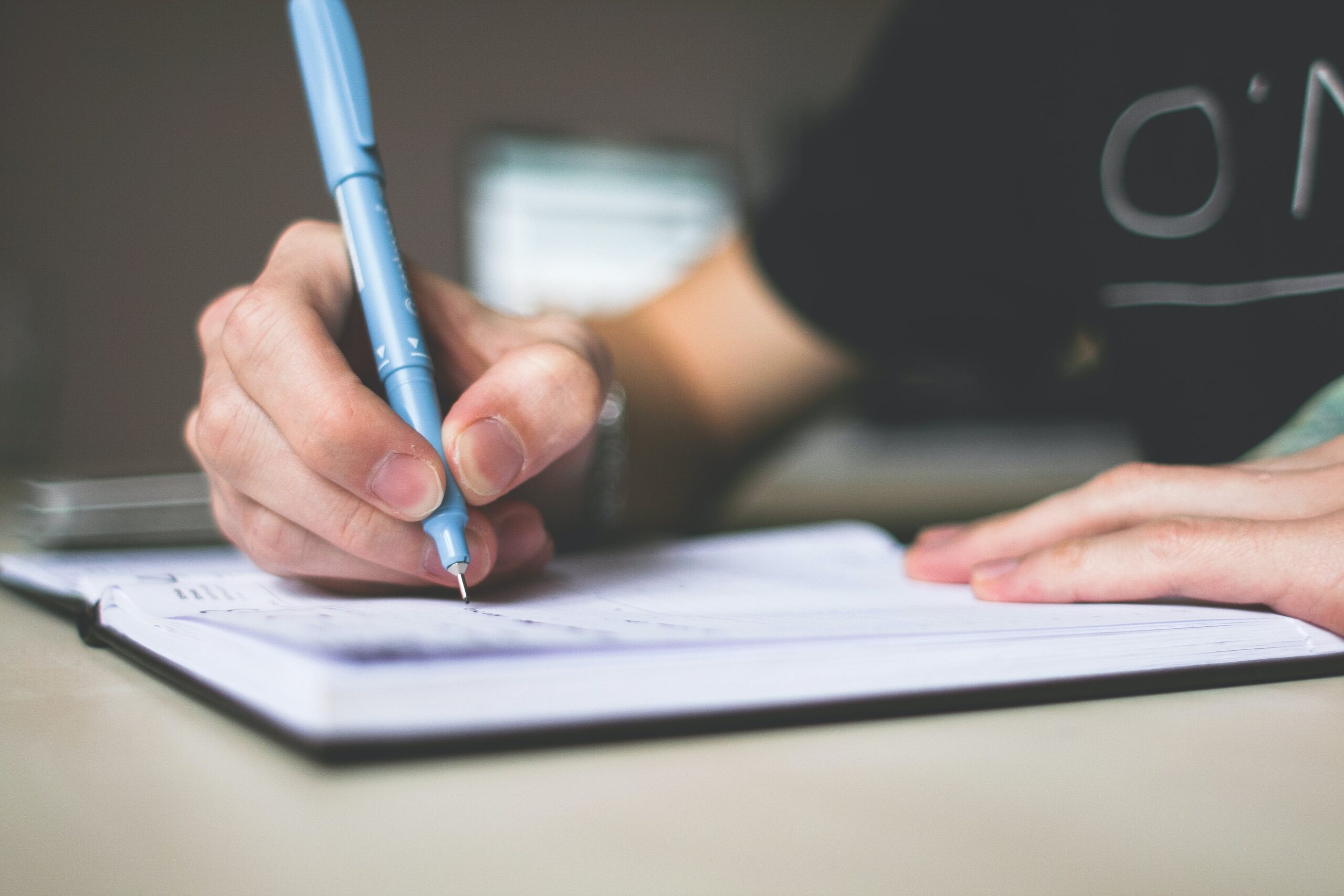 a student learning academic essay writing